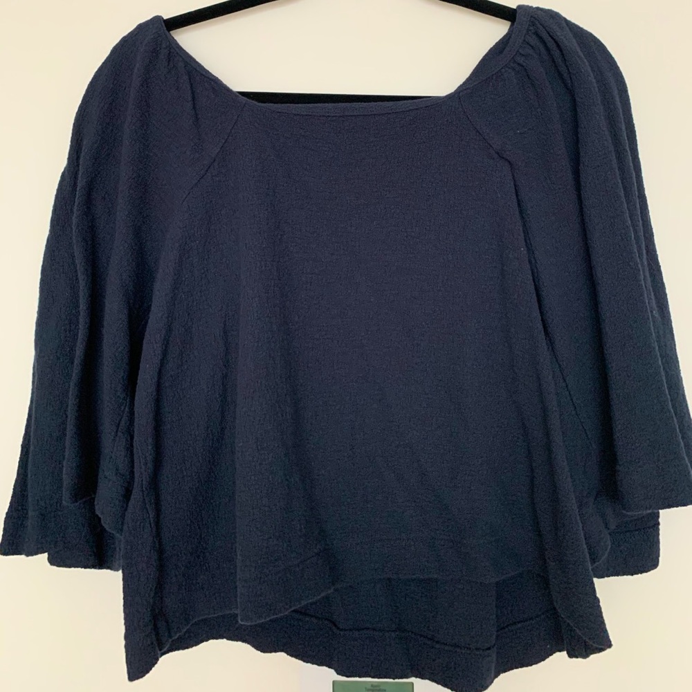 Point Sur Navy Peasant Top